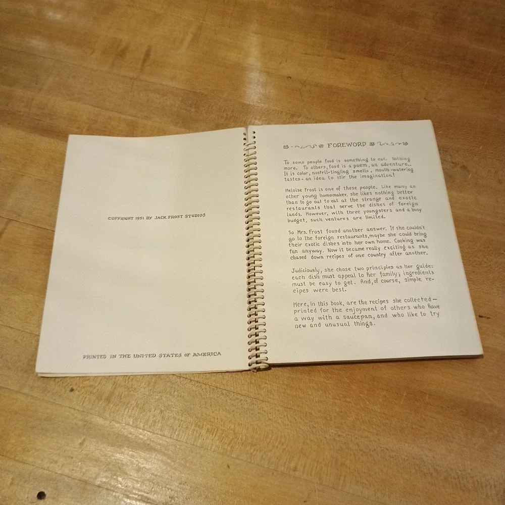 A World Of Good Eating Recipes From Around The World 1950s Cookbook